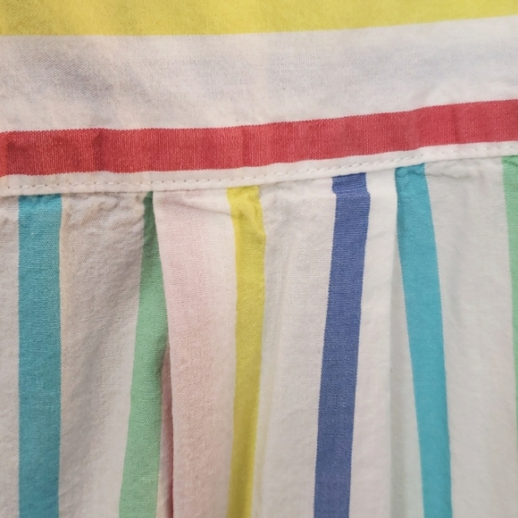 St. John's Bay 100% Cotton Women's Long Sleeve Buttoned Striped Shirt, Size Med - Picture 11 of 17